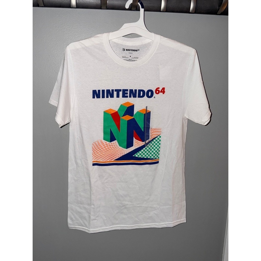 Nintendo 64 Graphic Tee Mens Medium‎ White NEW N64 Retro Gaming Logo Shirt
